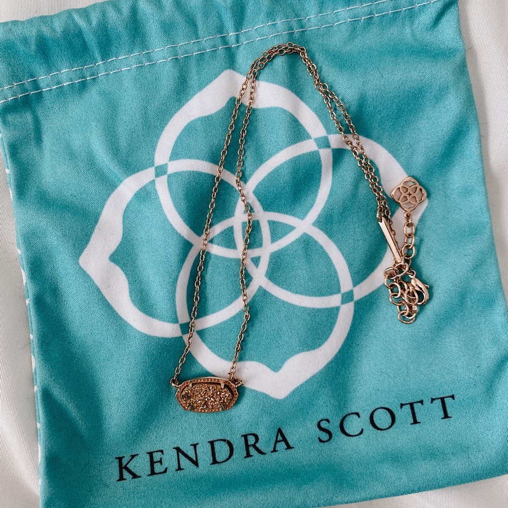Kendra Scott Elisa Rose Gold Pendant Necklace